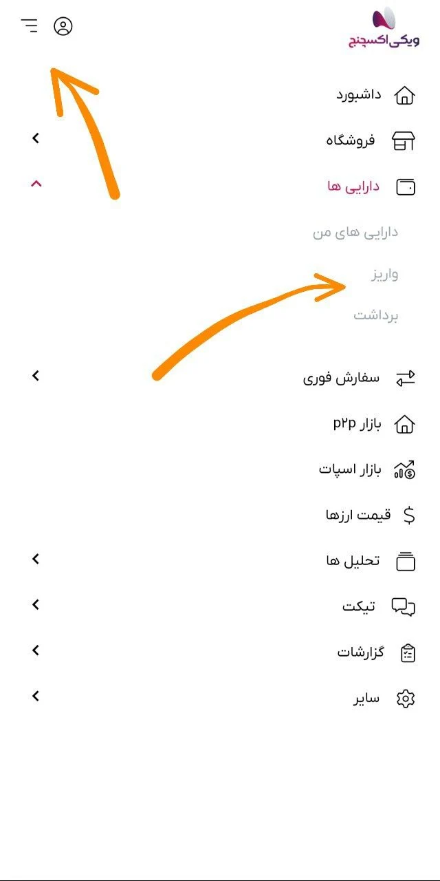 تصاویر آموزش تصویر انتقال تتر از کیف پول به صرافی ویکی اکسچنج (1)