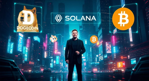 ایلان ماسک و دوج‌کوین تحلیل سال 2025 قیمت سولانا و بیت‌کوین