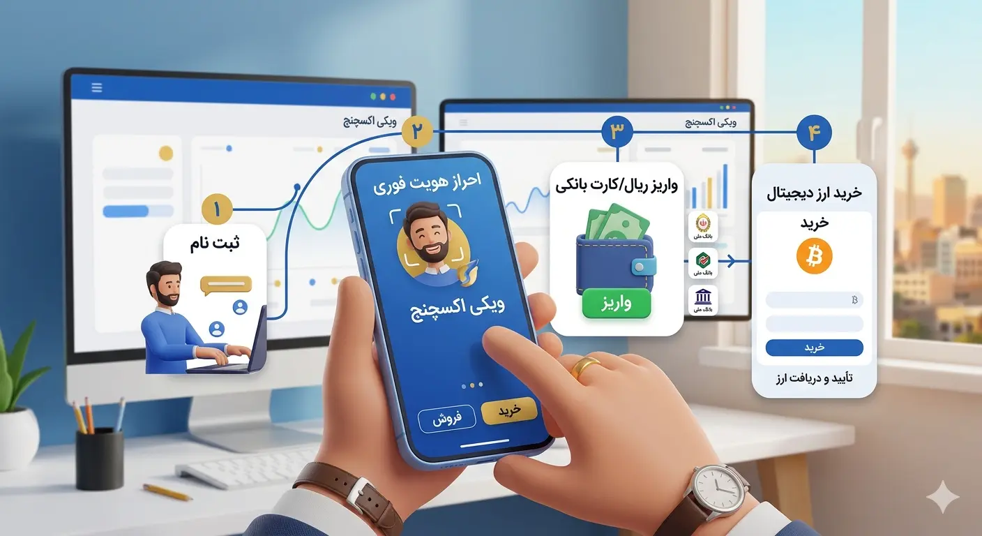 خرید فروش ارز دیجیتال 4 خرید ارز دیجیتال در ویکی اکسچنج با کارت بانکی