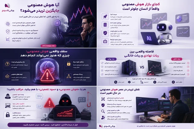 آیا هوش مصنوعی جایگزین تریدر میشود؟ تشخیص کلاهبرداریهای تریدینگ با AI در ۱۴۰۵ 2 آیا هوش مصنوعی جایگزین تریدر میشود؟ تشخیص کلاهبرداریهای تریدینگ با AI در ۱۴۰۵