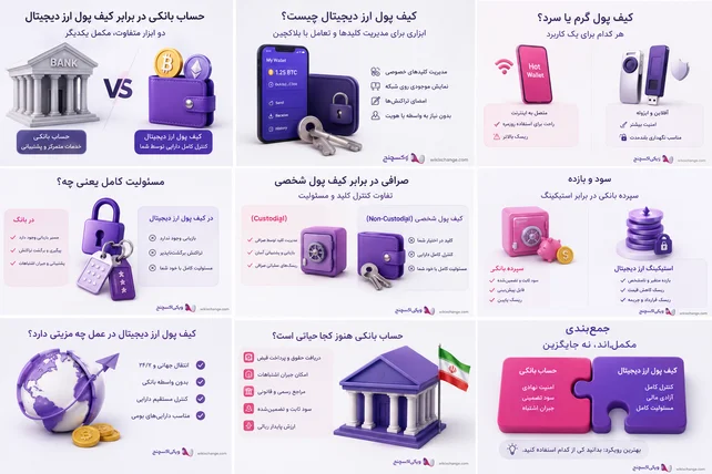 آیا کیف پول ارز دیجیتال جایگزین حساب بانکی میشود؟ 9 تفاوت مهم 3 آیا کیف پول ارز دیجیتال جایگزین حساب بانکی میشود؟ 9 تفاوت مهم