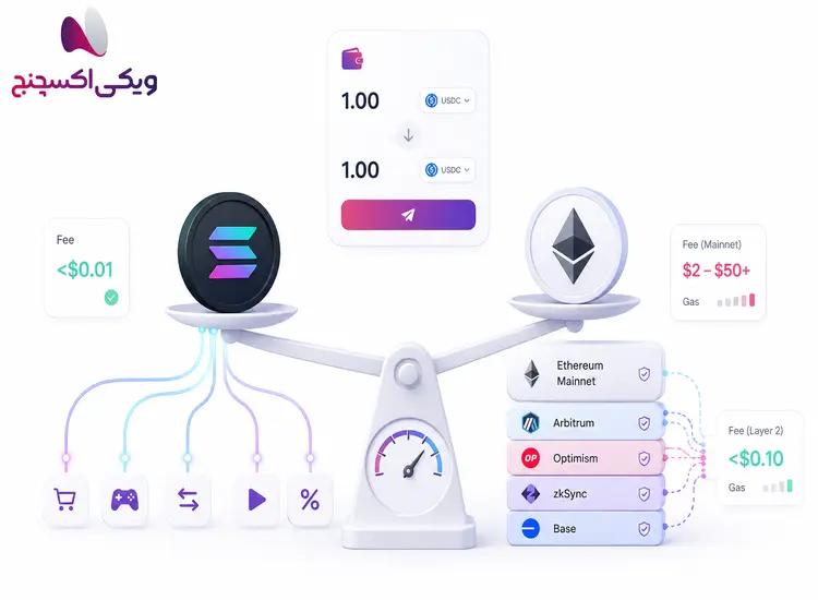 مقایسه کارمزد تراکنش سولانا با اتریوم و شبکههای لایه دوم