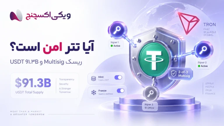 آیا تتر امن است؟ بررسی ریسک 91 میلیارد دلاری USDT و ساختار Multisig تتر