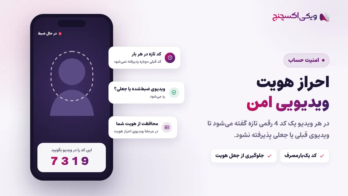 احراز هویت ویدیویی امن با کد یکبارمصرف در ویکی اکسچنج